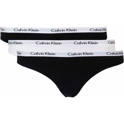 Calvin Klein 3 PACK dámská tanga QD3587EWZB bílá černá – Zbozi.Blesk.cz