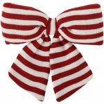 Bloomingville Vánoční dekorace mašle Ruby Red Stripe, červená barva, textil – Hledejceny.cz