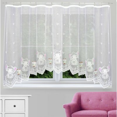 Hotová záclona s řasící stuhou Slůňata barevná - 300 x 150 cm – Hledejceny.cz