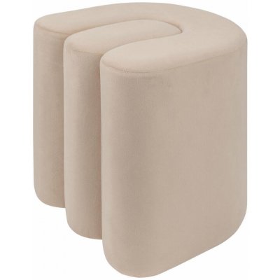 Atmosphera Čalouněný pouf BOLAN, 39,5 × 39,5 × 40,5 cm, béžový – Sleviste.cz