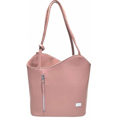 Elegantní světle kabelka a batoh 2v1 Emily růžová – Sleviste.cz