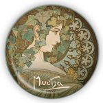Kovový otvírák Alfons Mucha - Ivy, ø 5,8 cm – Hledejceny.cz