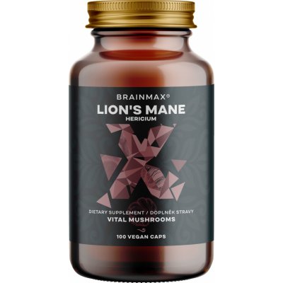 BrainMax Lion's Mane Hericium extrakt 50% polysacharidů a 20% glukanů beta-1,3/1,6 D-glukanů 500 mg 100 rostlinných kapslí – Hledejceny.cz