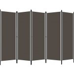 vidaXL 5dílný pokojový dělič antracit 250 x 180 cm – Zbozi.Blesk.cz