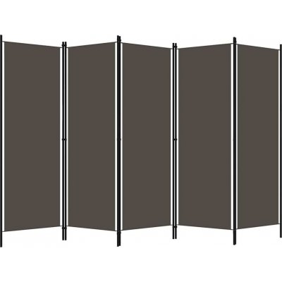 vidaXL 5dílný pokojový dělič antracit 250 x 180 cm – Zbozi.Blesk.cz