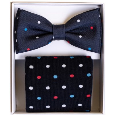 Avantgard Set motýlek a ponožky s puntíkem 779-05016 modrá – Zboží Mobilmania