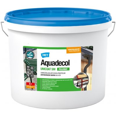 HET Aquadecol Unicoat samozákladující univerzální polomatná 5 l bílá – Zbozi.Blesk.cz