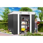 FurniGO Zahradní domek A4 196 x 122 x 182 cm antracit – Zboží Dáma FurniGO Zahradní domek A4 196 x 122 x 182 cm antracit – Zboží Dáma