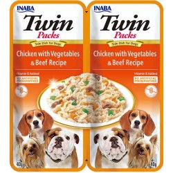 Churu Dog Twin Packs Chick&Veg. & Beef in Broth 80 g