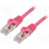 síťový kabel Gembird PP6-5M/RO Patch RJ45, cat. 6, FTP, 5m, růžový