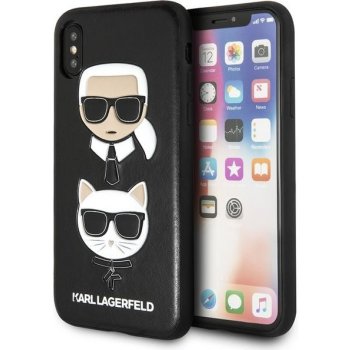 Pouzdro Karl Lagerfeld Karl and Choupette Hard Case iPhone X černé
