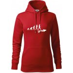 Evoluce potápění mikina dámská Cape s kapucí Červená – Zboží Dáma