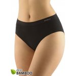 GINA dámské kalhotky klasické širší bok bezešvé jednobarevné Eco Bamboo 00038P černá – Zboží Dáma