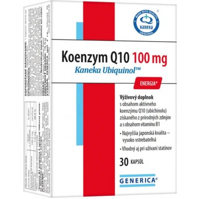 Generica Koenzym Q10 100 mg Kaneka Ubiquinol 30 kapslí – Zbozi.Blesk.cz