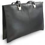 Kožená třízipová kabelka 212-2203A-60 Černá – Zboží Mobilmania