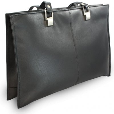 Kožená třízipová kabelka 212-2203A-60 Černá – Zboží Mobilmania