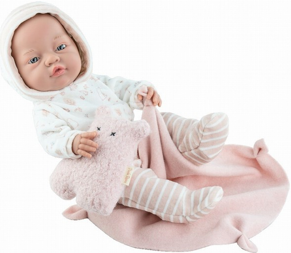 Paola Reina Realistické miminko holčička Stázka Miminko Bebita 45 cm