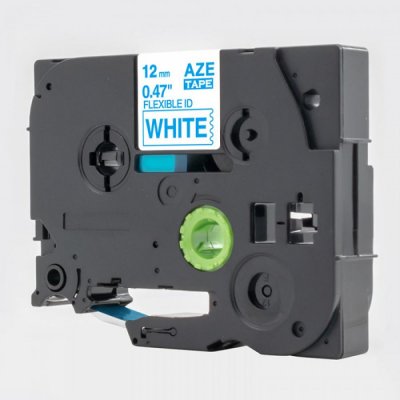 Kompatibilní páska s Brother TZ-FX233 / TZe-FX233, 12mm x 8m, flexi, modrý tisk / bílý pod – Hledejceny.cz