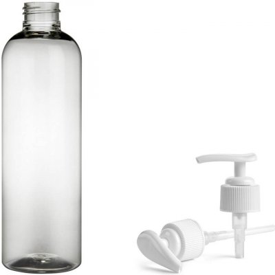 Ambra Plastová lékovka čirá s bílou dávkovací pumpičkou 250 ml – Zbozi.Blesk.cz