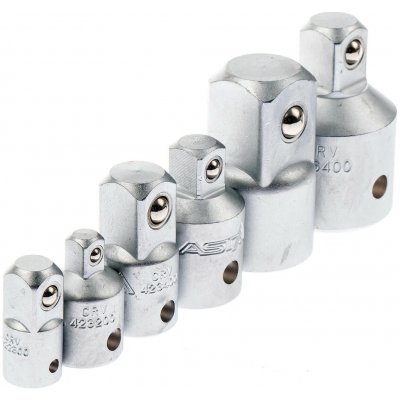 Redukce čtyřhrany 1/4", 3/8", 1/2", 3/4", různé adaptéry, sada 6 ks - ASTA – HobbyKompas.cz