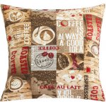 Bellatex Polštář EMA Káva hnědá červená 45x45 – Zboží Dáma