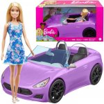 Barbie a její fialový auto kabriolet – Hledejceny.cz