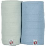 Lodger Swaddler Solid 110 x 110 Peppermint/Blue Fogg 2 ks – Hledejceny.cz