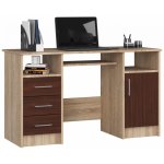 Ak Furniture Ana 124 cm dub sonoma / wenge – Zbozi.Blesk.cz