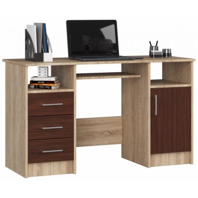 Ak Furniture Ana 124 cm dub sonoma / wenge – Zboží Dáma