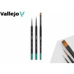 Set Štětců Vallejo Precision B03990 Starter Set Round No.1, Triangular 3/0, Flat Synth. No.4 – Zboží Dáma