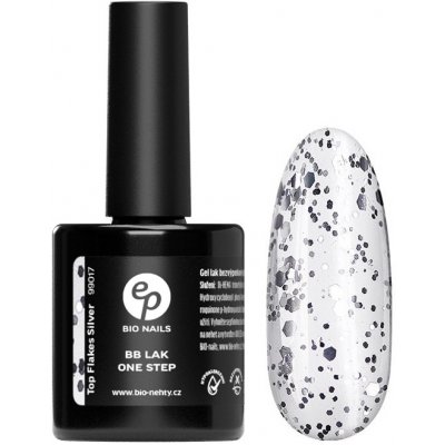 BIO nails BB lak TOP FLAKES SILVER 7,5 ml