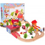 Kruzzel Dřevěná železniční souprava Dřevěný vlak 22754 – Zboží Mobilmania