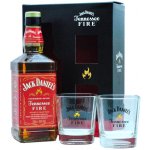 Jack Daniel's Fire 35% 0,7 l (dárkové balení 2 sklenice) – Zboží Mobilmania