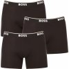 Boxerky, trenky, slipy, tanga Hugo Boss stretch cotton boxer briefs with logos 3 pack black