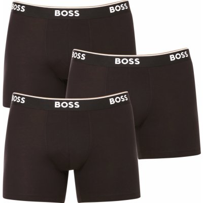 Hugo Boss stretch cotton boxer briefs with logos 3 pack black