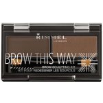 Makeup Revolution London Brow Sculpt Kit set a paletka na obočí Dark Brown 2,2 g – Zboží Dáma