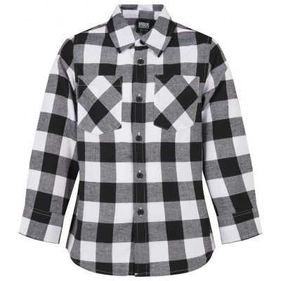 Urban Classic chlapecká kostkovaná flanelová košile černo bílá – Zboží Dáma