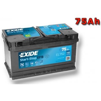 Exide Start-Stop EFB 12V 75Ah 730A EL752