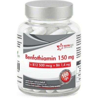 Nutricius Benfotiamin 150mg 100 kapslí – Hledejceny.cz