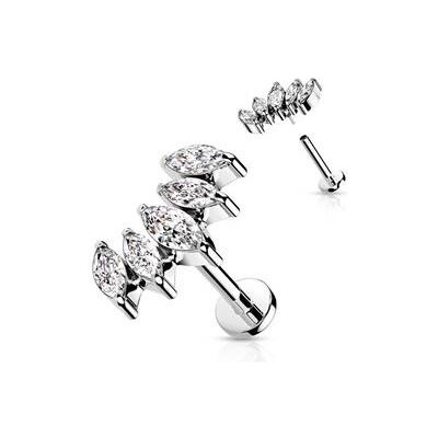 Šperky4U Labreta cartilage piercing LB0041ST-1208 – Zboží Dáma