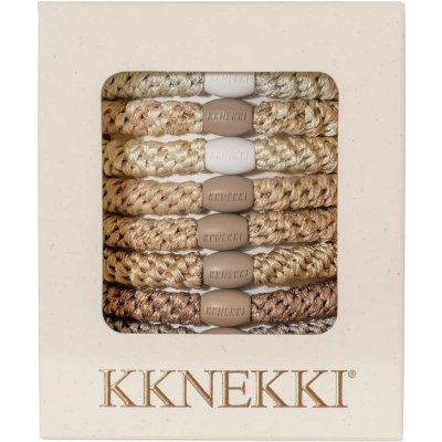 KKNEKKI Dárková sada gumiček KKnekki Nude Edition – set 8 ks, béžová barva, krémová barva, textil – Zboží Dáma