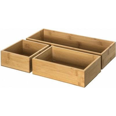 5Five® Bambusové organizéry, úložné boxy do šuplíku, sada 3ks - TSX3 38 x 30 x 15 cm – Zboží Dáma