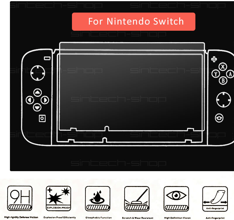 Sintech Premium Ochranné tvrzené sklo 9H Nintendo Switch controller