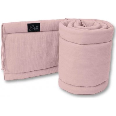 ESITO Luxusní mantinel mušelín do postýlky Powder pink pudrová – Sleviste.cz
