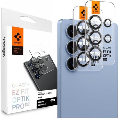 Spigen Glass tR EZ Fit Optik Pro HD 2 Pack Black Samsung Galaxy S25 Ultra AGL09084 – Zboží Živě