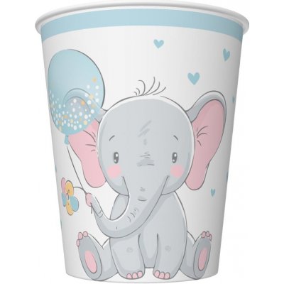 Pol-Mak Kelímek papírový PM 250ml Baby Elephant with Blue