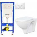 Geberit Duofix tlačítko DELTA21 bílé WC ARES + SEDÁTKO 458.103.00.1 21BI AR1