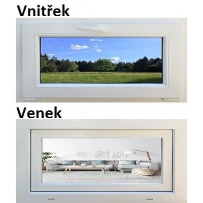 SMART Plastové okno 120x60 Bílé, Sklopné – Zbozi.Blesk.cz