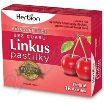 Linkus Třešně pastilky bez cukru 18 ks