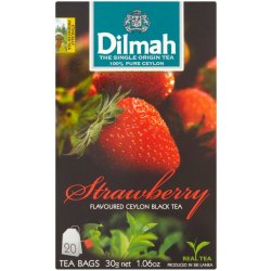 Dilmah Černý čaj Jahoda 20 x 1,5 g